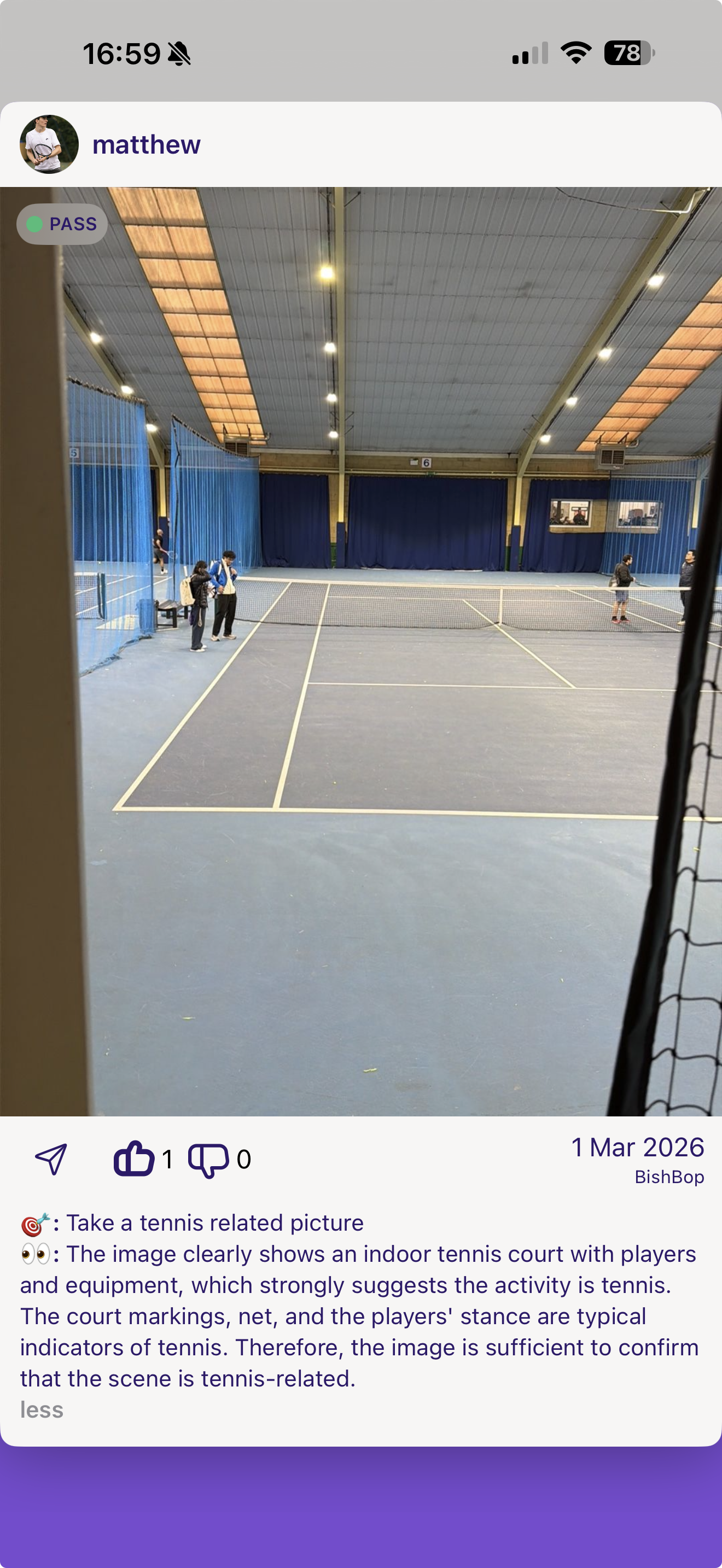 BishBop goal check-in flow